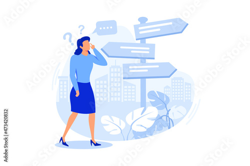 choice flat modern design illustration