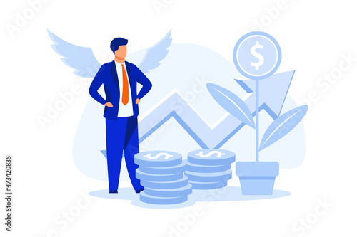 Angel investor illustration exclusive design inspiration. 