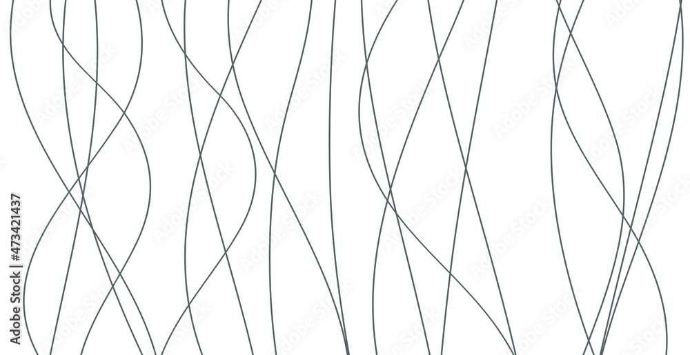 Fototapeta premium Hand drawn lines. Abstract pattern wave simple seamless, smooth pattern, web design, greeting card, textile, Technology background, Eps 10 vector illustration