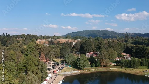 Aerial view of Brockman Dam in El ORO Magic Town