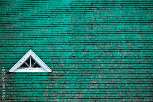 detail of a roof on a house in South Greenland photo