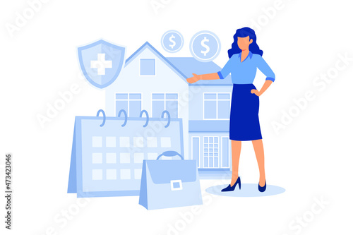 Paid leave for quarantined workers illustration exclusive design inspiration 