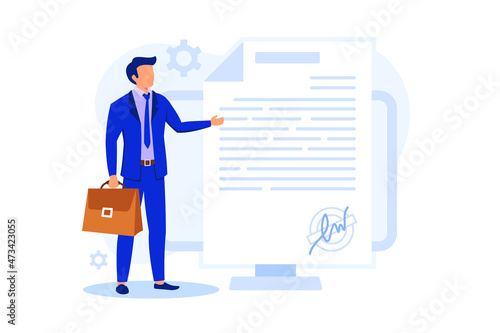 Legal notice illustration exclusive design inspiration
