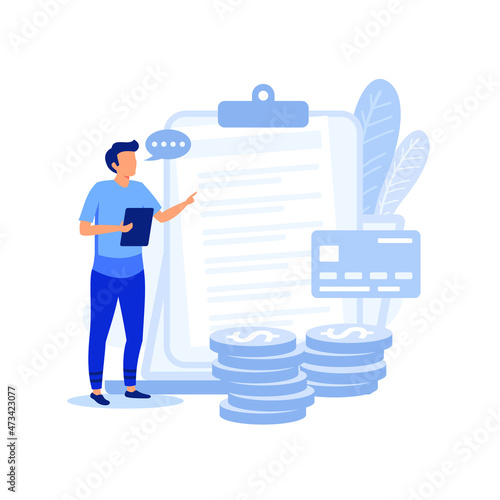 Pay a balance owed illustration exclusive design inspiration