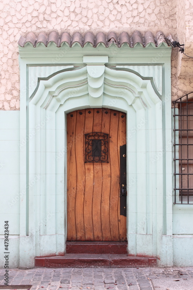 Renaissance front door with grate