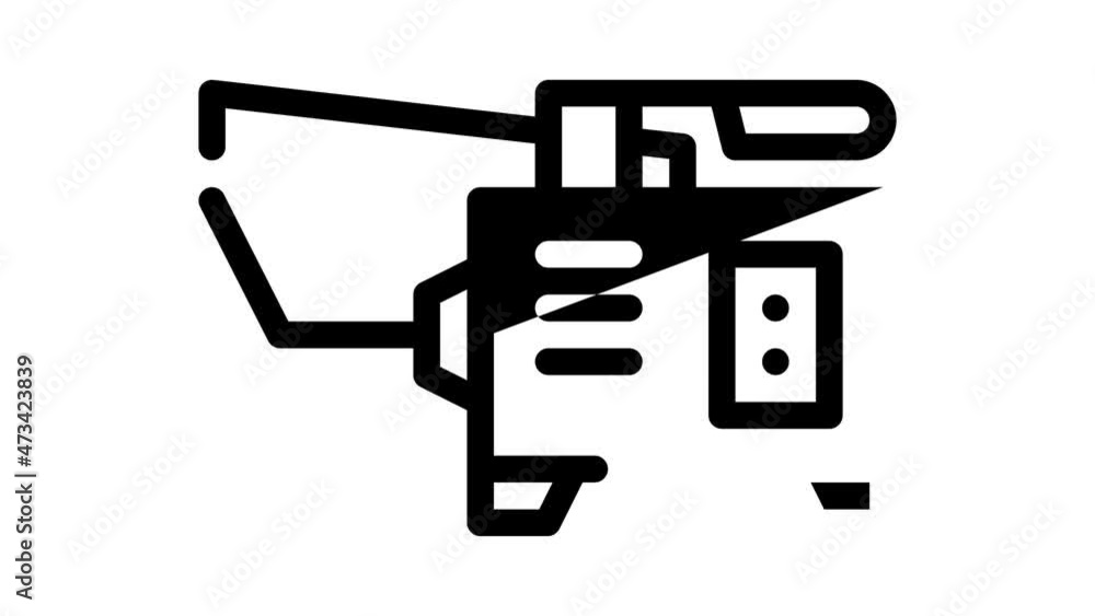 spot welding animated line icon spot welding sign. isolated on white background spot welding animated line icon spot welding sign. isolated on white background