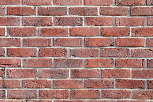 Brick wall. Grunge wall background. Background of old brickwork of vintage brick wall. Rustic brick texture.