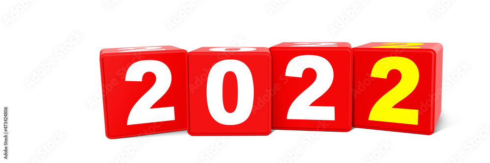 Happy New Year Background. Start to 2022. 3D illustration Happy New Year Background. Start to 2022. 3D illustration