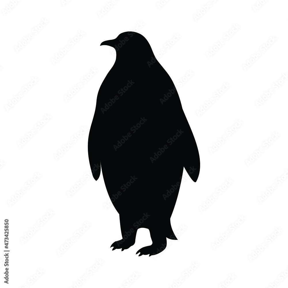Fototapeta premium Penguin silhouette vector icon