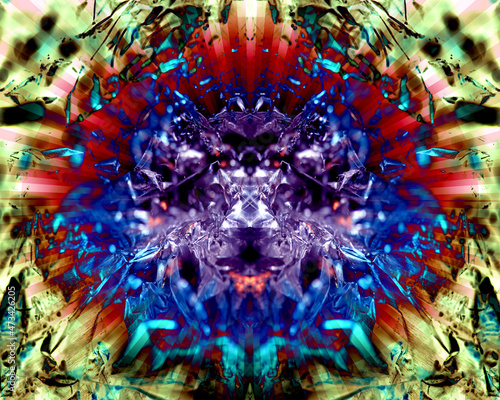 Fotografija Illusion colorful design with lines modern background high quality big size prin