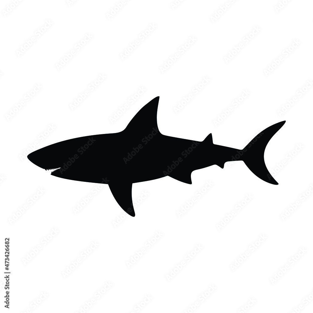 Naklejka premium shark silhouette icon