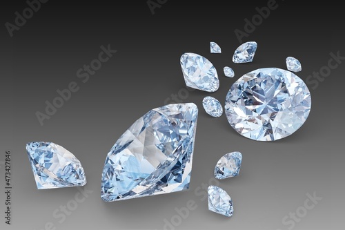 Bild auf Leinwand Natural Swiss blue topaz gemstone setting for making jewelry