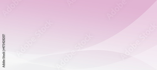 Graphic background is light pink .Modern looking digital curve art of abstract moving waves in colorful gradients