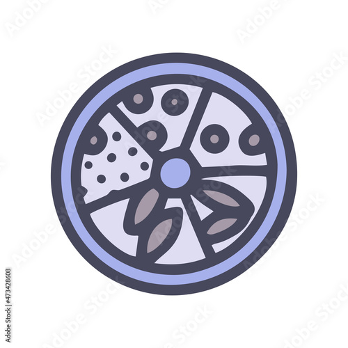 fishing sinker weights color vector doodle simple icon