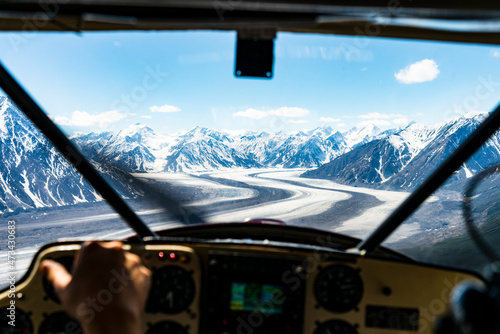 Flying Towards Mount Logan In Yukon Territory photo