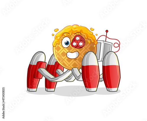 waffle future robot vector. cartoon character