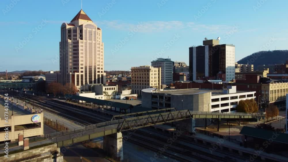 Roanoke Virginia Downtown aerial Roanoke Virginia Downtown aerial