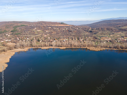 Aerial view of Choklyovo swamp at Konyavska Mountain, Bulgaria