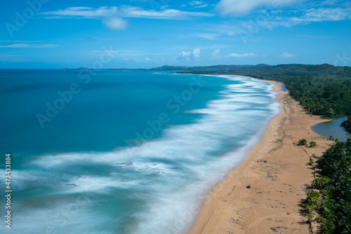 Long Exposure of Puerto Rico Beach from Hi Rise photo