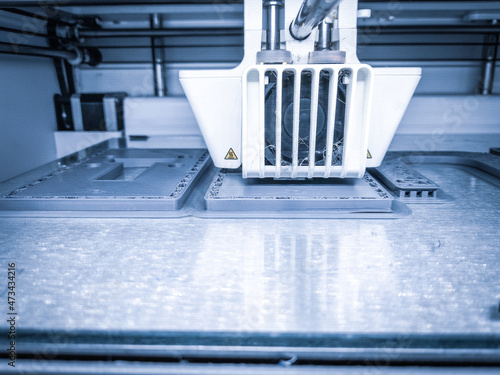 3D printer, printing with plastic wire filament in additive manufactur