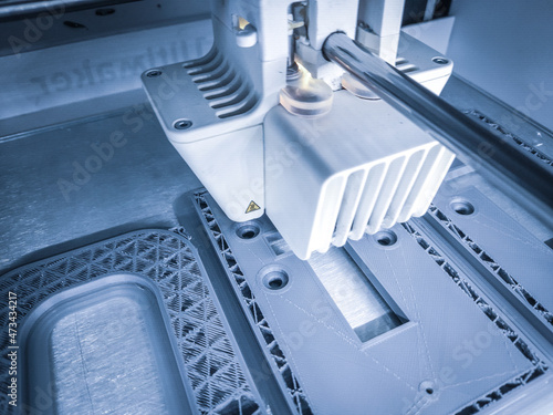 3D printer, printing with plastic wire filament in additive manufactur