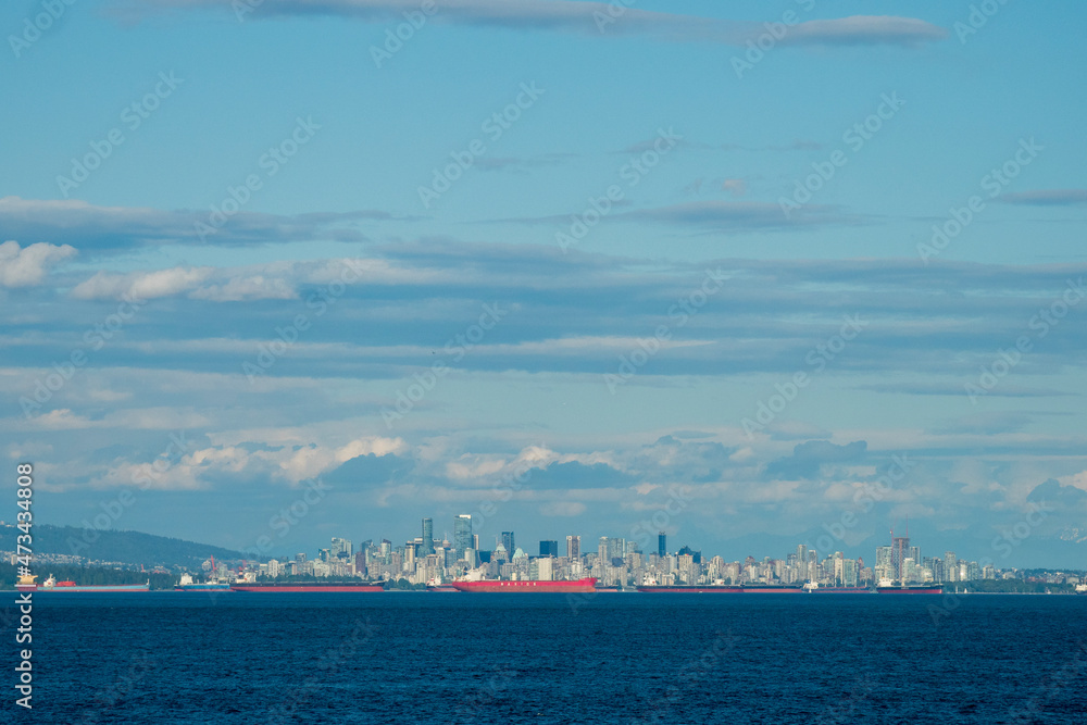 Skyline of Vancouver British Columbia on beautiful day Skyline of Vancouver British Columbia on beautiful day