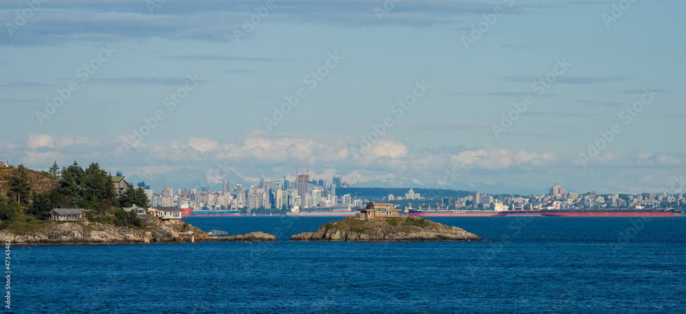 Skyline of Vancouver British Columbia on beautiful day Skyline of Vancouver British Columbia on beautiful day