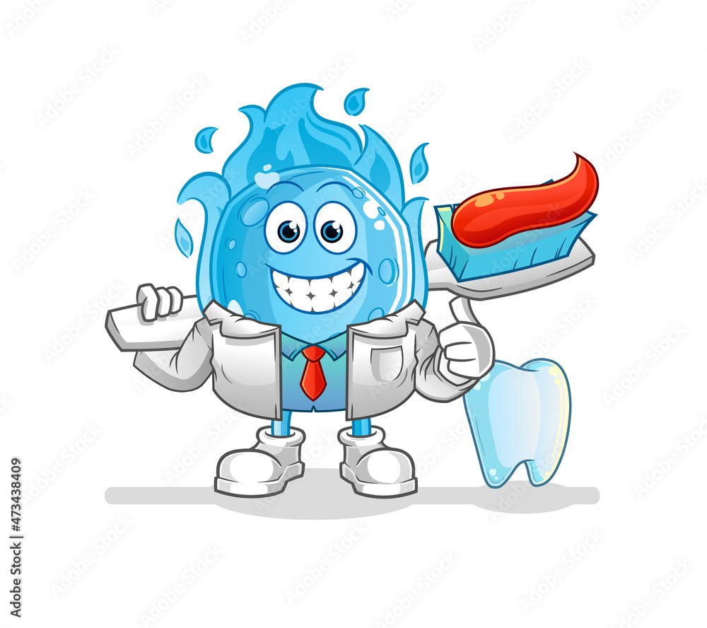 Obraz premium blue comet dentist illustration. character vector