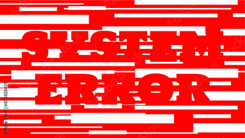 system error red glitch