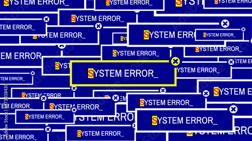 system alert blue concept