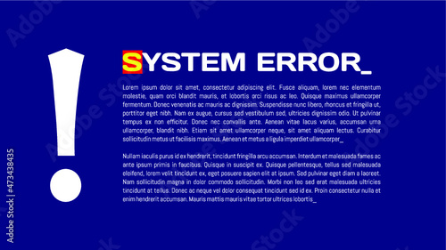 system error blue screen describe concept