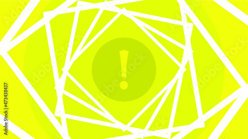 alert yellow white square 