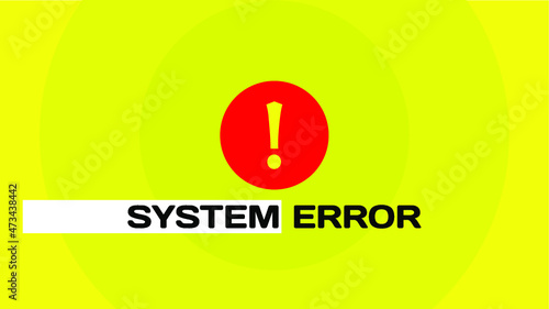 simple alert yellow system error