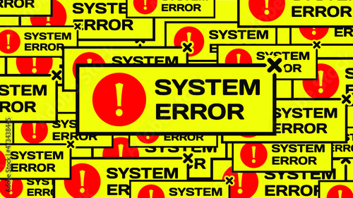 alert system error yellow sign