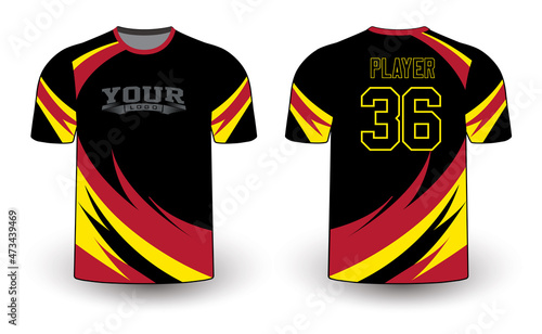 Sports gear template mockup perfect fit for all sports. The designs that go on casual wear, shirts, fashions apparel, and all kinds of team uniform