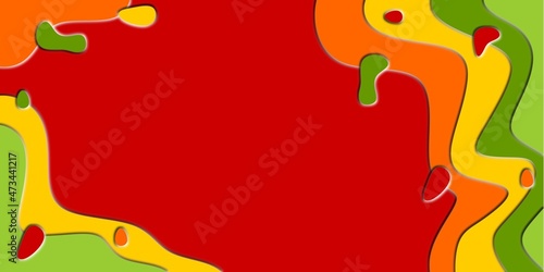 Colorful abstract paper cut slime background  Wallpaper  poster  banner Ilustration.