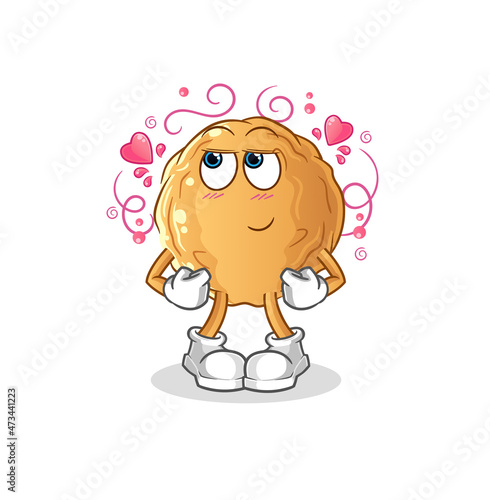 meatball shy vector. cartoon character