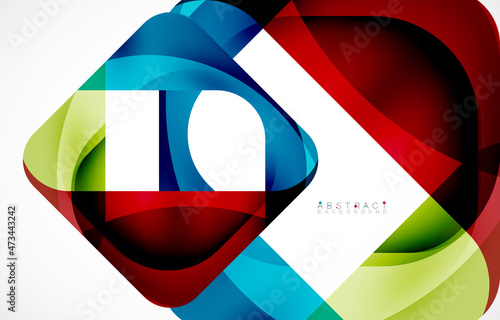 Free Download Minimal background. Abstract square shape with round corners created with wavy forms. Vector Illustration For Wallpaper, Banner, Background, Landing Page - GFXLoad