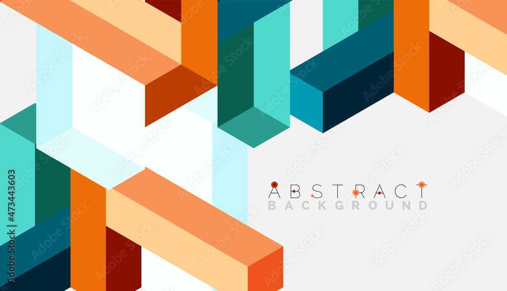 Abstract background. 3d cubes, cubic elements and blocks. Techno or business concept for wallpaper, banner, background, landing page Abstract background. 3d cubes, cubic elements and blocks. Techno or business concept for wallpaper, banner, background, landing page