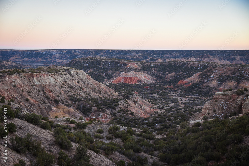 Sunset at Palo Duro Canyon State Park Outside of Amarillo, Texas 