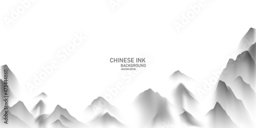 chinese new year 2022 chinese ink painting Beautiful high mountains with modern design.