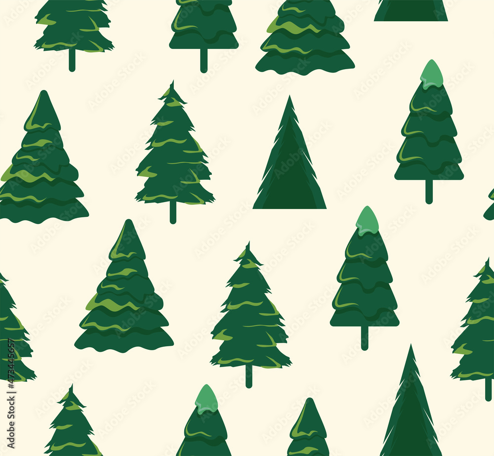 pines trees pattern