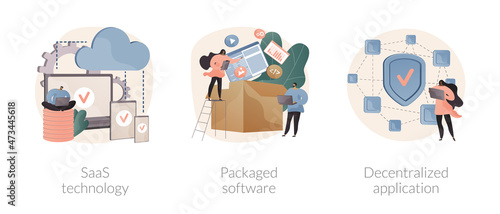 Application service abstract concept vector illustrations.