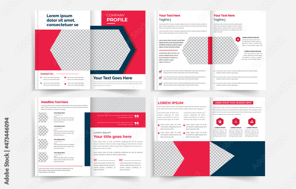 Multipage business brochure template design, annual report, company profile template layout design with cover. Multipage business brochure template design, annual report, company profile template layout design with cover.