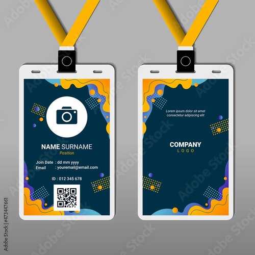 Abstract ID Card Design for Business or Company