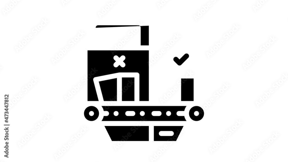 failure checking production animated glyph icon failure checking production sign. isolated on white background failure checking production animated glyph icon failure checking production sign. isolated on white background