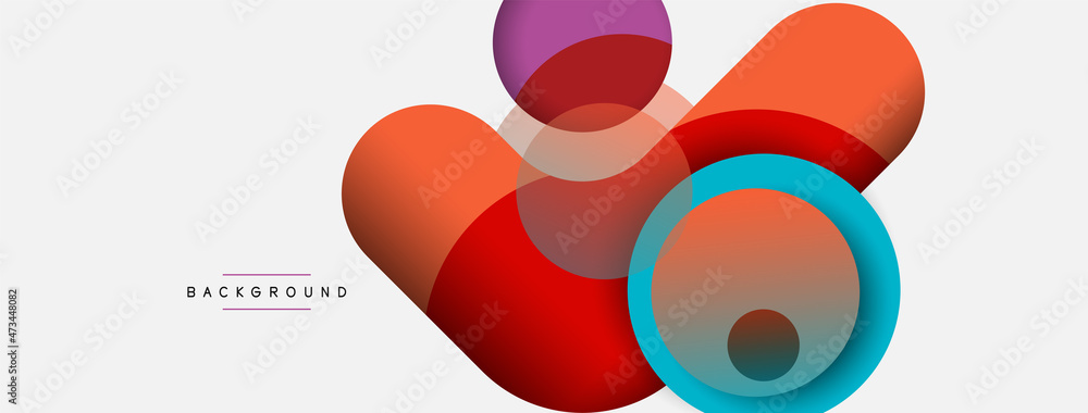 Circle and round shapes abstract background. Vector illustration for wallpaper banner background or landing page Circle and round shapes abstract background. Vector illustration for wallpaper banner background or landing page