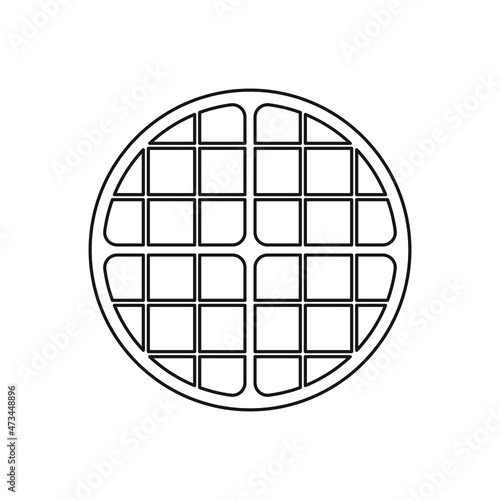 Waffle icon design isolated on white background