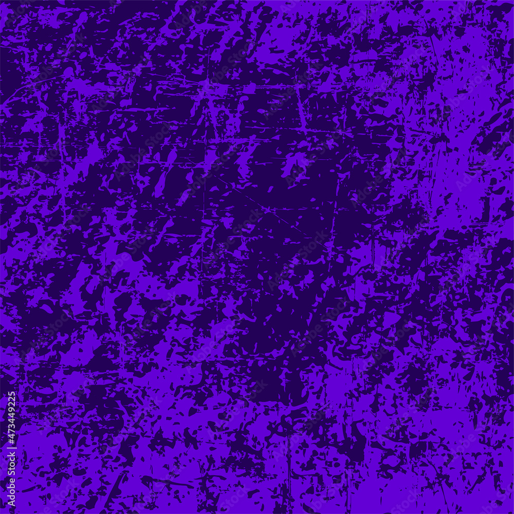 Violet scratch grunge backdrop. Distress texture of spots, stains, ink, dots, scratches. Design element for pattern, grungy effect, template, background. Vector illustration Violet scratch grunge backdrop. Distress texture of spots, stains, ink, dots, scratches. Design element for pattern, grungy effect, template, background. Vector illustration