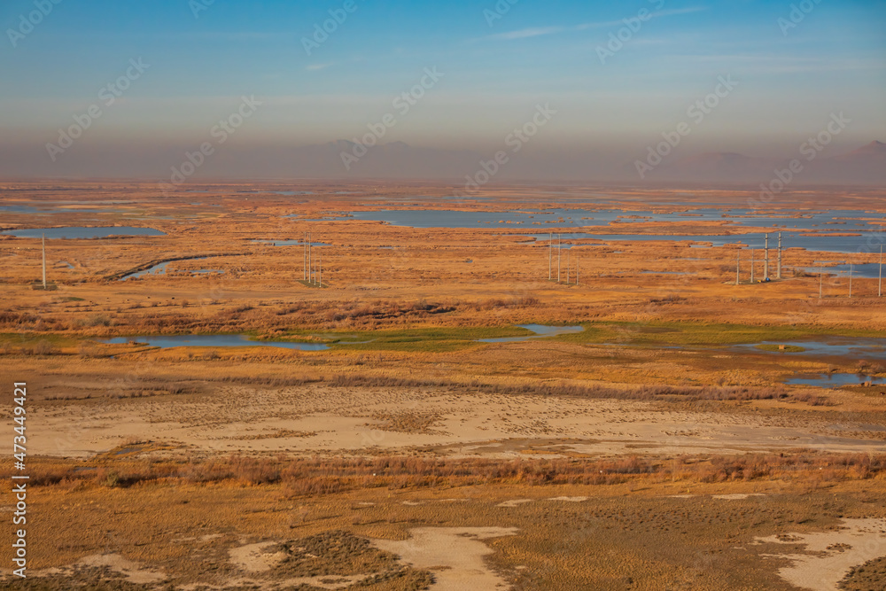 Aerial view of the West Crystal Unit Farmington Bay near airport Aerial view of the West Crystal Unit Farmington Bay near airport